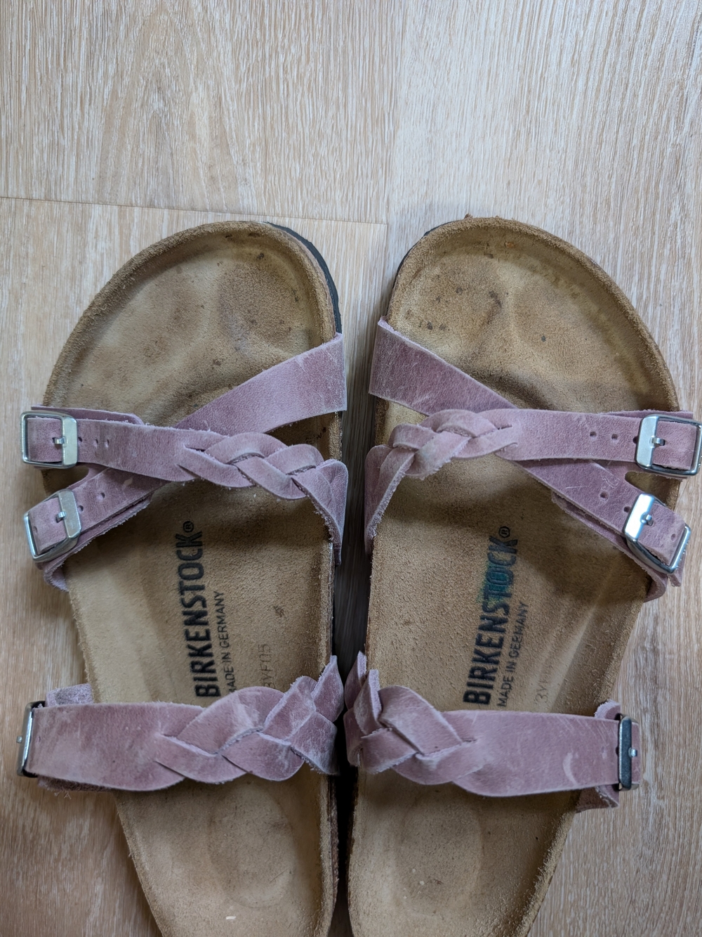 Birkenstock Women's Purple Braided Suede Franca Sandals